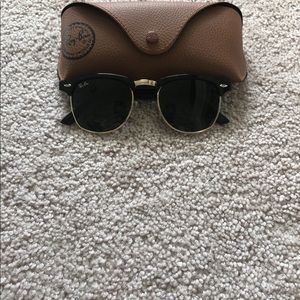 Clubmasters Black/Gold Sunglasses